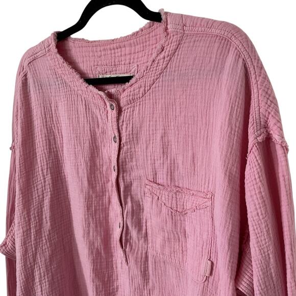 Free‎ People We The Free Palo Santo Pullover Oversized Sz M pink - Picture 10 of 10